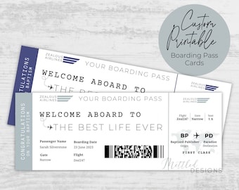 JW Custom Baptism Printable Boarding Pass Card, Digital Download Personalized Baptism Boarding Pass Card