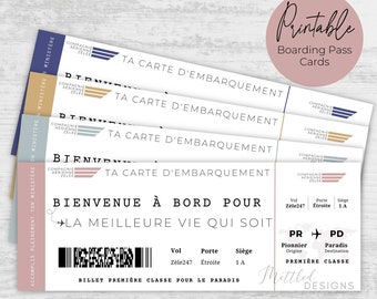 JW French Best Life Ever Printable Boarding Pass Cards, Français Digital Download JW Pioneer Boarding Pass Cards