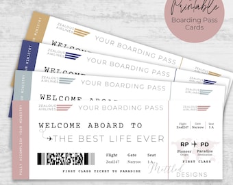 JW Best Life Ever Printable Boarding Pass Cards, Digital Download JW Pioneer Boarding Pass Cards