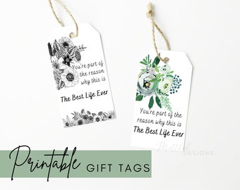 Printable JW Best Life Ever Pioneer Gift Tags, JW Best Life Ever Instant Download Favor Tags