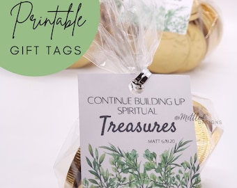 Printable Gift Tags, Bible Verse Gift Tags, Instant Download Gift Tags