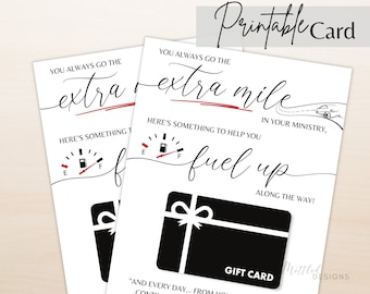 JW Pioneer Printable Gas Gift Card, Digital Download Greeting Gift Card