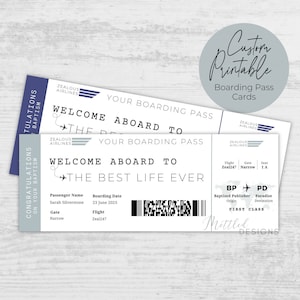 JW Custom Baptism Printable Boarding Pass Card, Digital Download Personalized Baptism Boarding Pass Card