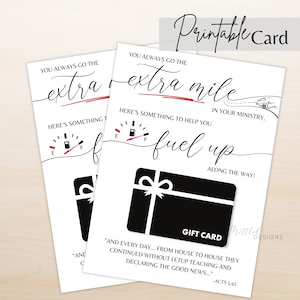 JW Pioneer Printable Gas Gift Card, Digital Download Greeting Gift Card