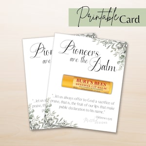Carte imprimable JW Pioneer Lip Balm, carte de vœux en téléchargement numérique