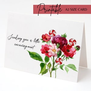 Carte d'encouragement imprimable, carte de voeux d'encouragement, carte Encouragmint Feel Better