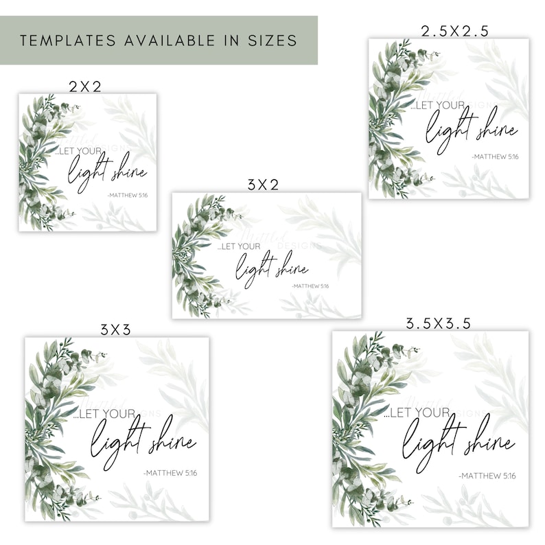 Printable Bible Verse Candle Label Matthew 5:16 Instant - Etsy