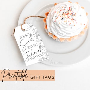 Printable JW Gift Tags, Dessert JW Instant Download Favor Tags