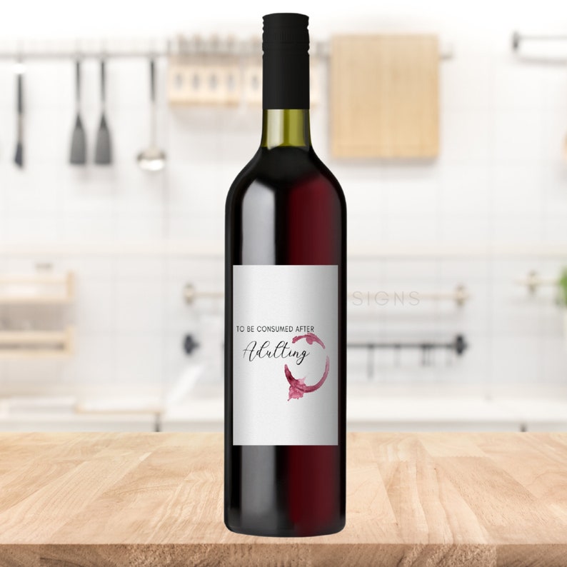 Printable Wine Bottle Label Printable Wine Gift Label | Etsy