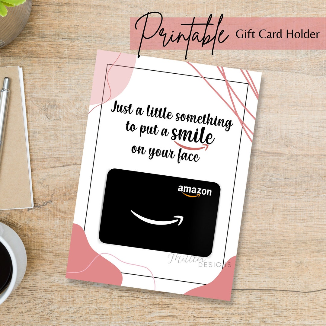 Printable Amazon Gift Card Instant Download Amazon Gift Card Etsy