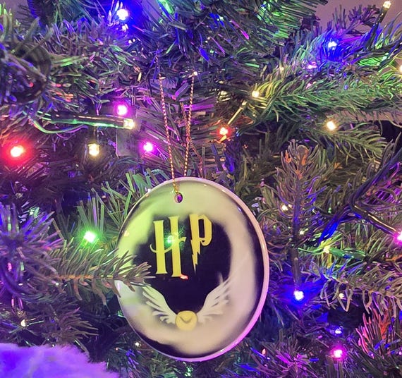 Magical Wizard-Inspired Ceramic Ornaments - Set of 4