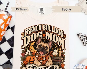 Halloween French BullDog Mom Shirt – Vintage Breed Spooky Dog Tee