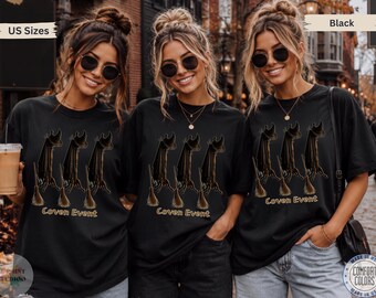 Witch Coven Shirt Halloween Group Tee Spooky Matching Top Women Witchy Party Outfit Gift