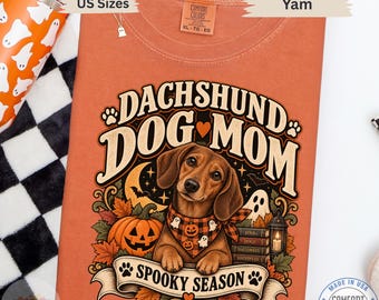 Halloween Dachshund Dog Mom Shirt – Vintage [Breed] Spooky Dog Tee
