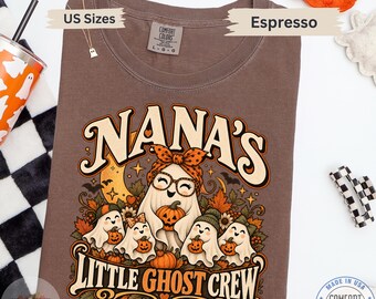 Personalized Halloween Grandma Shirt – Nana Little Ghost Crew Tee