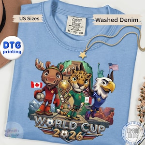 2026 World Football Cup Mascot Shirt USA Canada Mexico Soccer Fan Graphic Tee Gift image 10