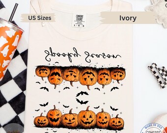 Spooky Season Pumpkin Shirt, Comfort Colors Garment-Dyed Halloween Tee