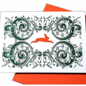 Hoppity Hoppity Hop Bunny Rabbit Letterpress Card