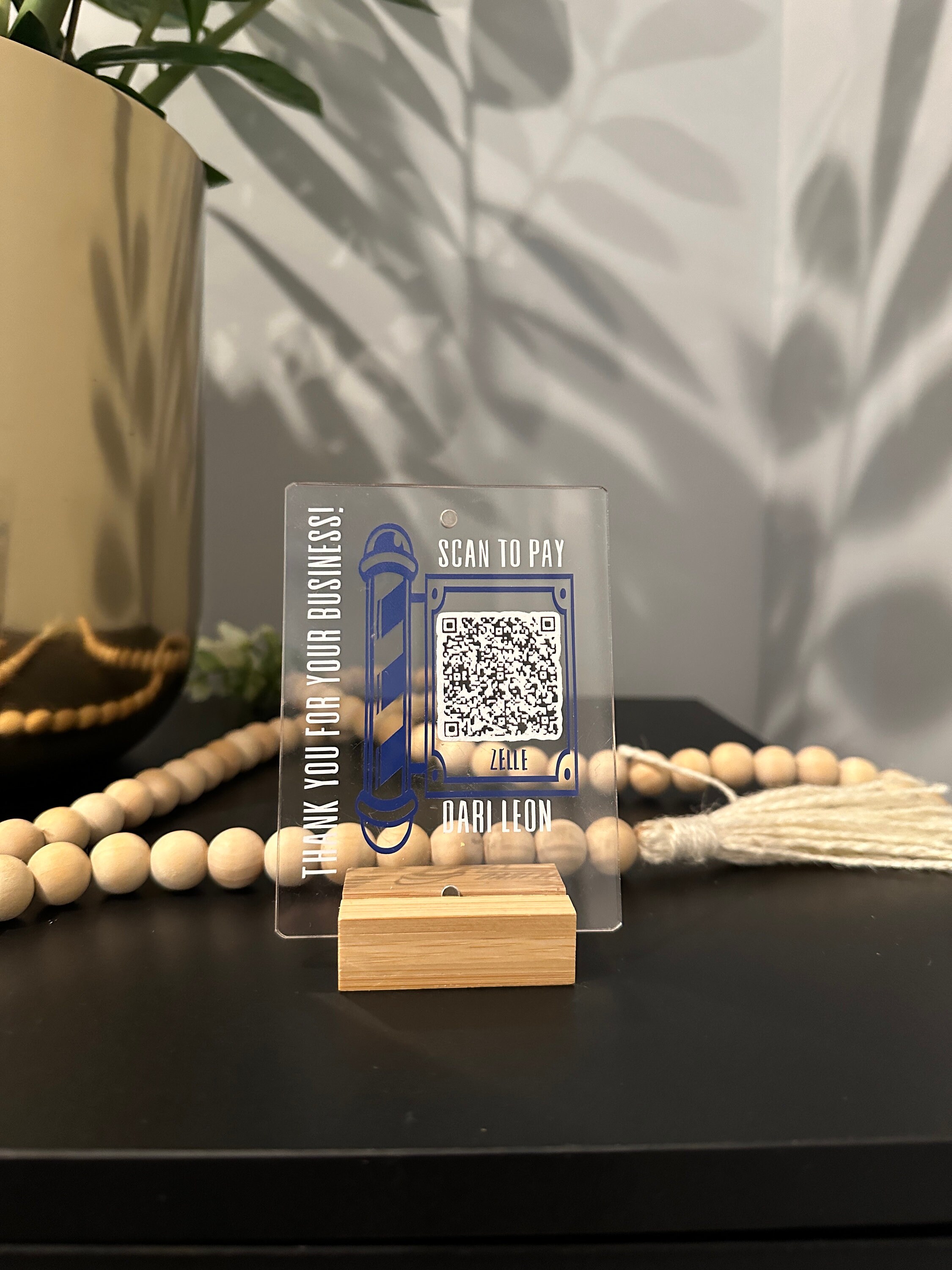 Custom 2x3 Acrylic Sign With Stand - Perfect for Displaying QR Codes ...