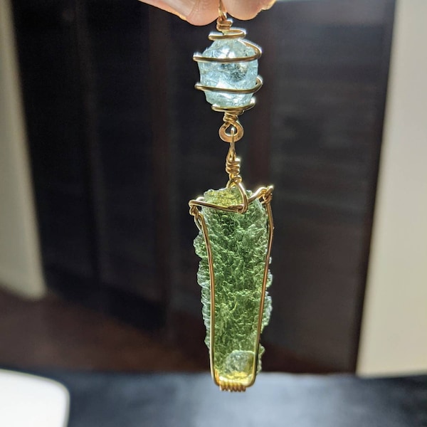 Aquamarine Moldavite Etsy