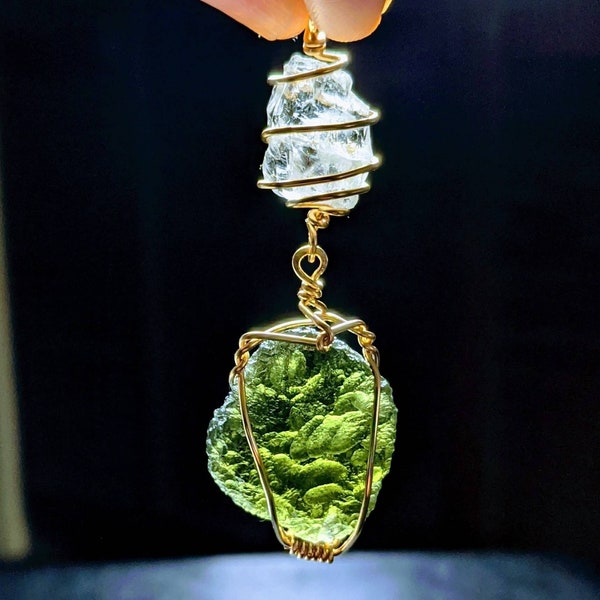 Moldavite Necklace Etsy