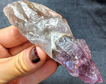 GENUINE AURALITE 23 CRYSTAL! Phantom Authentic Crystal Purple Chevron Amethyst Smoky Quartz Point.  Crystal Healing, Metaphysical Canada