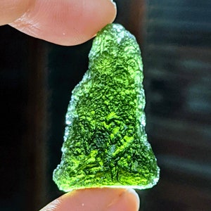 Moldavite Crystal SELF STANDING World Class / Can Be Made Into Custom Moldavite Necklace Pendant Jewelry / Genuine Authentic Moldavite