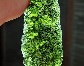 MOLDAVITE NOVA HOSPODA Huge 18.6 Grams. Large Comes with Certificate of Authenticity. World Class Stone of Transformation.