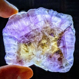 AURALITE 23 Crystal Slice, Authentic Auralite 23, Amethyst, Citrine,  Ametrine / Cave of Wonders, Rare Cosmic Mineral Inclusions.