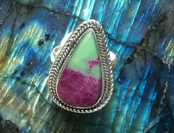 Ruby Zoisite Ring Set In Sterling Silver / Anyoli… - image 4