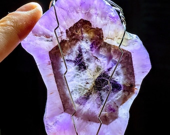 AURALITE 23 Crystal Necklace in 925 Silver With Ametrine! Auralite 23 Pendant Jewelry Super 7 Authentic "Powerhouse of Calm" Rare Minerals