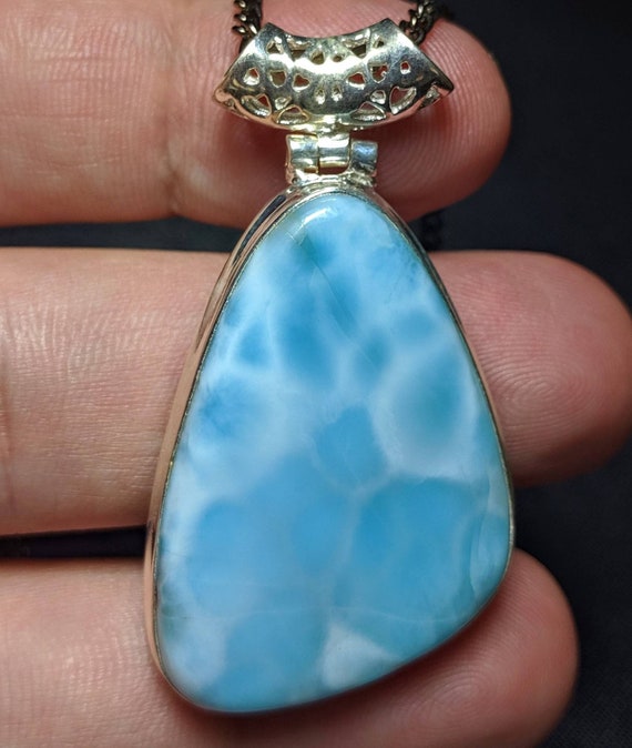BLUE LARIMAR Necklace In Solid 925 Silver. Aaa Aw… - image 6