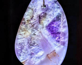 AURALITE 23 Necklace / Large Auralite 23 Pendant / Auralite 23 Crystal / WORLD CLASS Inclusions! Geometric Patterns! Comes with Certificate