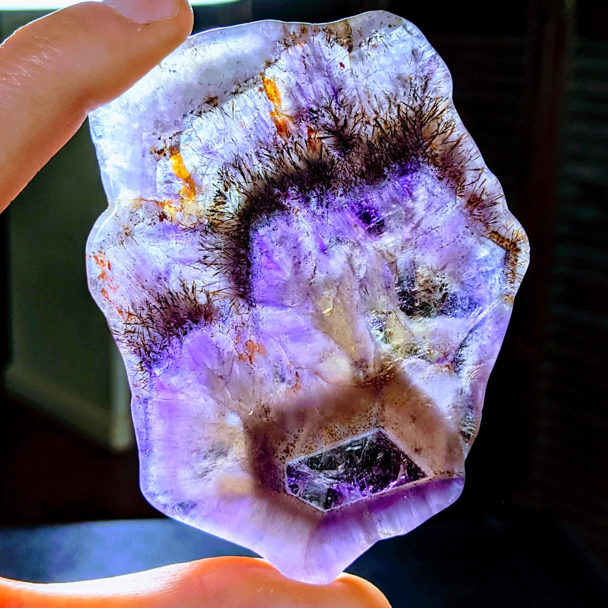 オーラライト２３スライス 素晴らしいオーラライト23枚クリスタルスライス。証明書付き、本物です