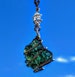 MOLDAVITE & HERKIMER DIAMOND Necklace Wire Wrap 925 Silver! Metaphysical Reiki Amulet Synergy 12 Genuine Crystal Pendant Tektite Meteorite! 