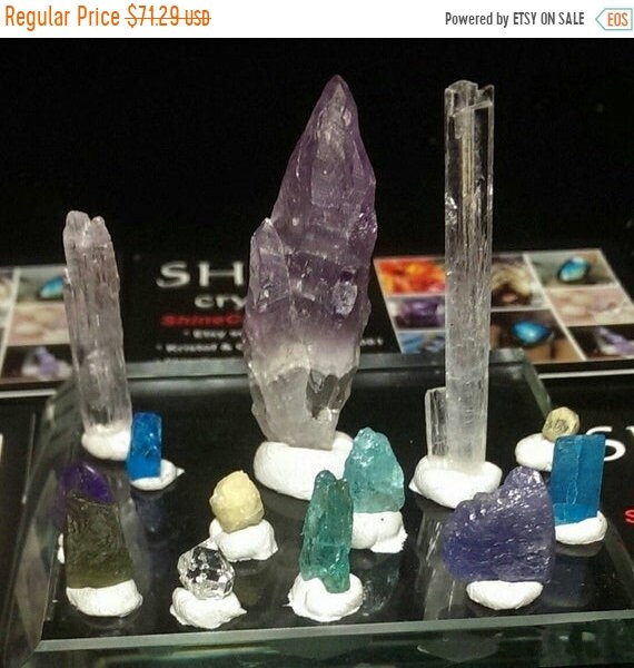 Moldavite Natrolite Sugilite Rhodizite Auralite+ IT/'S TIME TO SHINE CRYSTAL KIT