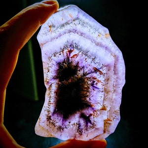 AWESOME AURALITE 23 Large Crystal Slice, Authentic Genuine With Certificate. Rare Cosmic Mineral Inclusions. Beautiful World Class Patterns!