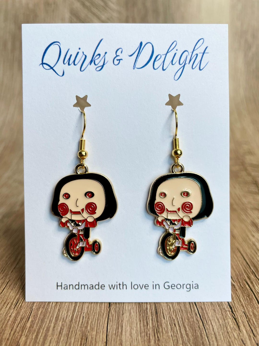 Killer Puppet Charm Earrings: Horror Movie Villain Jewelry - Etsy