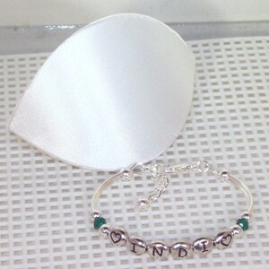 Newborn, Baby, Toddler, Child - Name & Birthstone Bracelet - Silver or Gold Keepsake - MADE TO ORDER