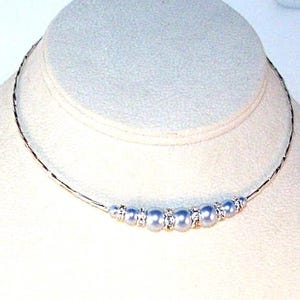 Swarovski Pearls and Crystal Illusion Necklace - Made to Order - Available in All Colors - Bride, Bridesmaid, Maid of Honor, Flower Girl