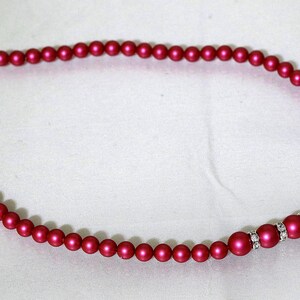 Swarovski Pearls & Crystals Bridal Necklace - Shown in SWAROVSKI Mulberry Pink- Available in Any Colors