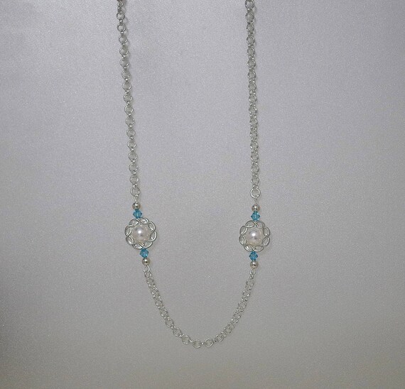 Swarovski Pearl Crystal Bridal Necklace Wedding, Bride, Bridal