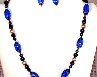 Swarovski Pearl Jewelry -  SWAROVSKI Pearl and Glass Necklace & Earrings Set