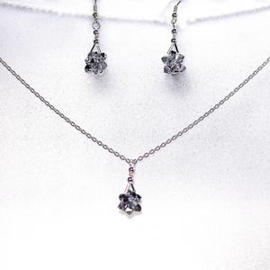 Swarovski Crystal Set - Swarovski Crystal Fireball - Necklace & Earrings - Sterling Silver Filled Necklace - Sterling Silver Ear Wires