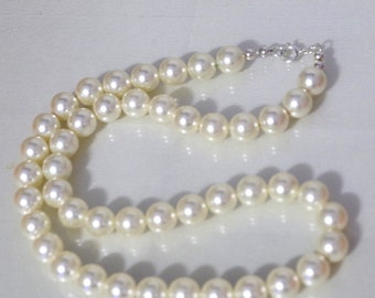 Ivory Pearl Necklace - Etsy