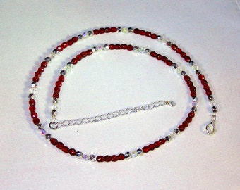 Swarovski Crystal Jewelry - Ruby Necklace