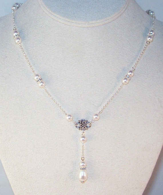 Swarovski Pearl & Crystal Bridal Jewelry Set Bride | Etsy