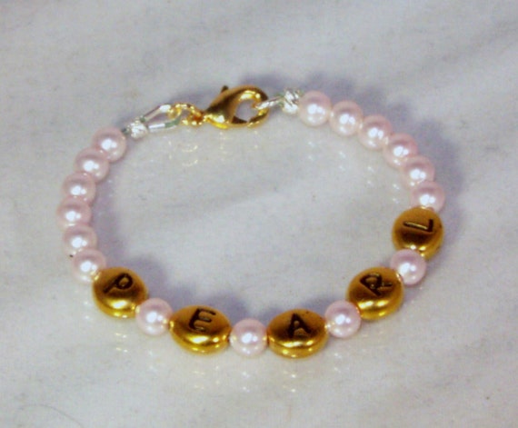 Newborn Name Birthstone Bracelet Gold Pr Silver Toddler