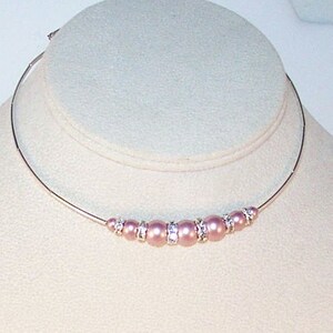 Swarovski Pearls and Crystal Illusion Bridal Necklace - Made to Order - Any Colors - Bridal