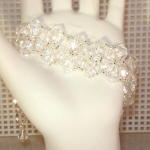 Swarovski Crystal Jewelry - Bride, Bridesmaids, Maid of Honor Bracelet - Any Color - Shown in Rose bild 4